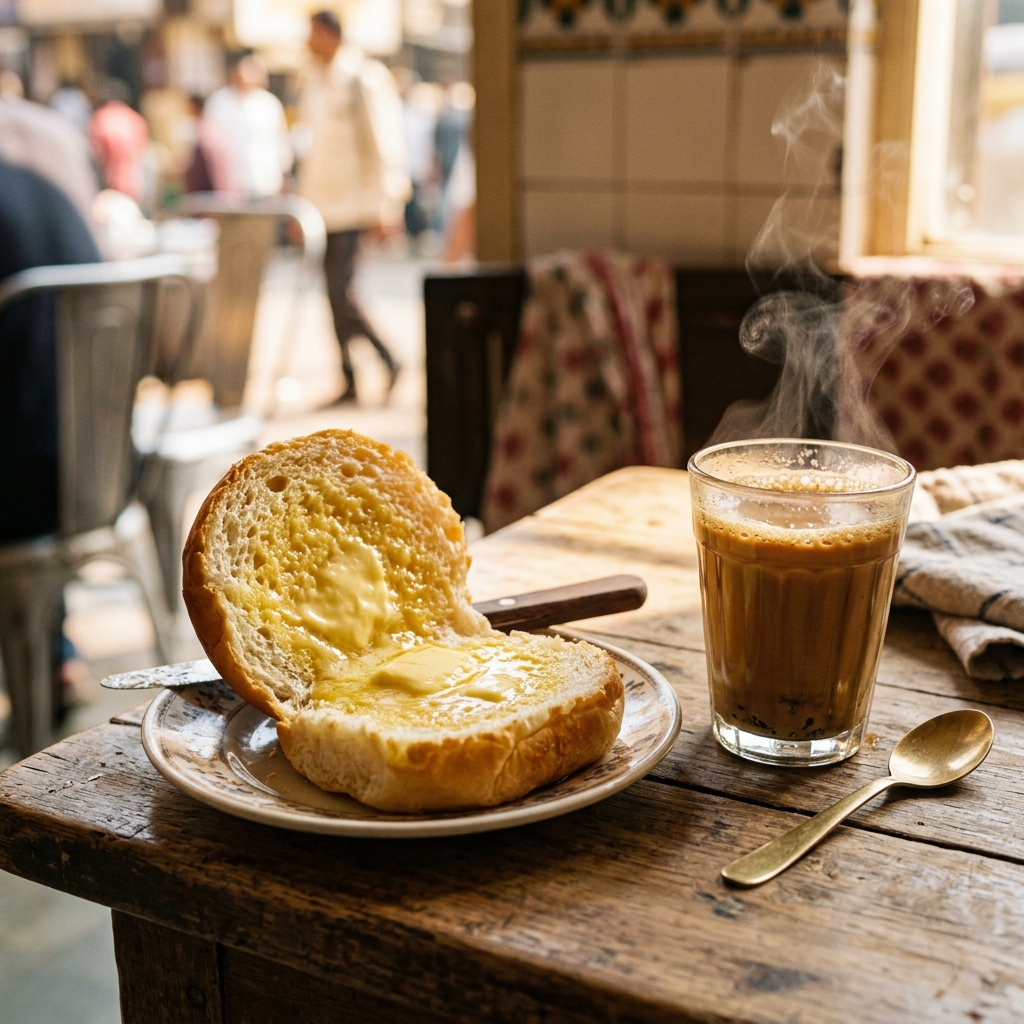 Irani Bun Maska & Kadak Chai